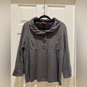 Du Jour Jacket with Ruffled Collar Size Large